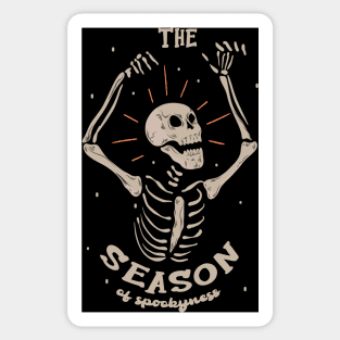 minimalistic boho halloween skeleton Sticker